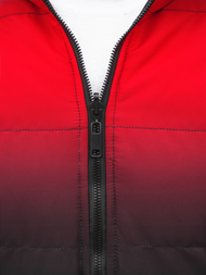 Geacă reversibilă bărbați roșu/neagră OZONEE JS/M760/270