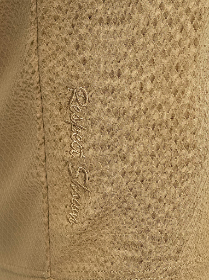 Tricou polo bărbați bej închis OZONEE O/YN2/575