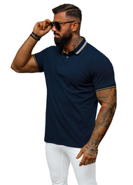 Tricou polo bărbați albastru marin OZONEE O/DA729