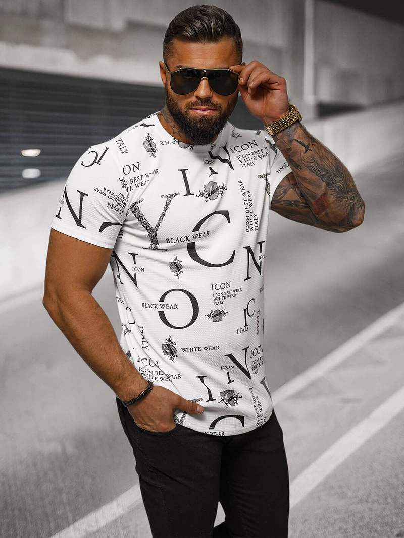 Tricou bărbați alb OZONEE O/T6482