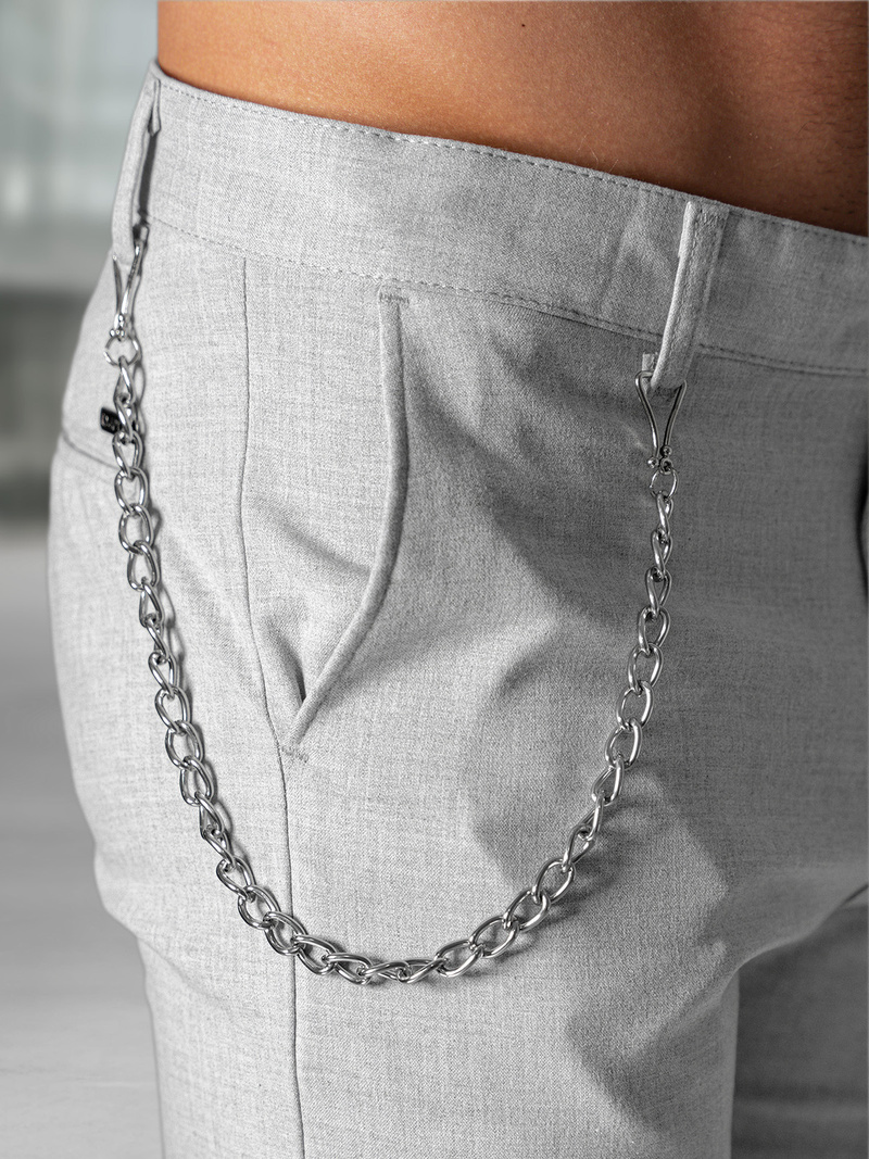 Pantaloni chino bărbaţi gri OZONEE DJ/3300Z