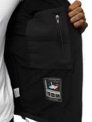 Jachetă bărbați SOFTSHELL neagră OZONEE GE/12259Z