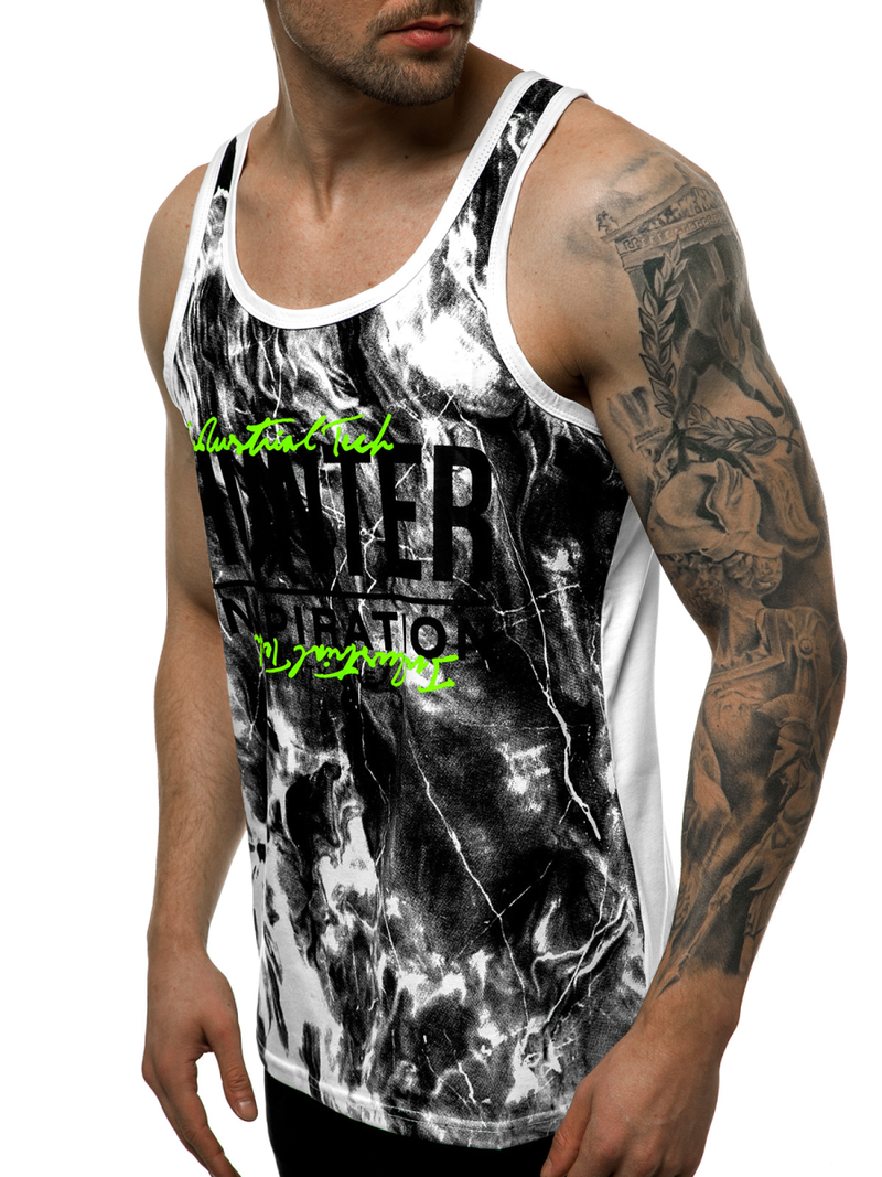 Tricou bărbați alb OZONEE JS/SS11033