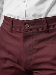 Pantaloni chino bărbați bordo OZONEE V/5100