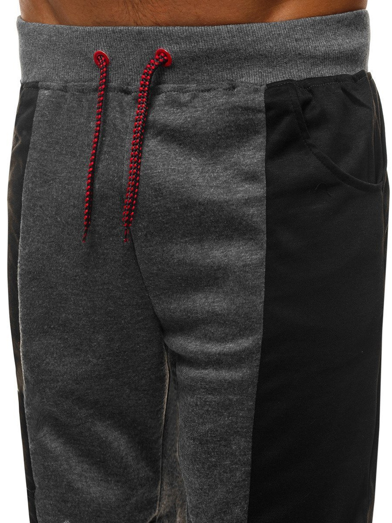 Pantaloni scurți sport bărbați antracit-negri OZONEE JS/81016Z
