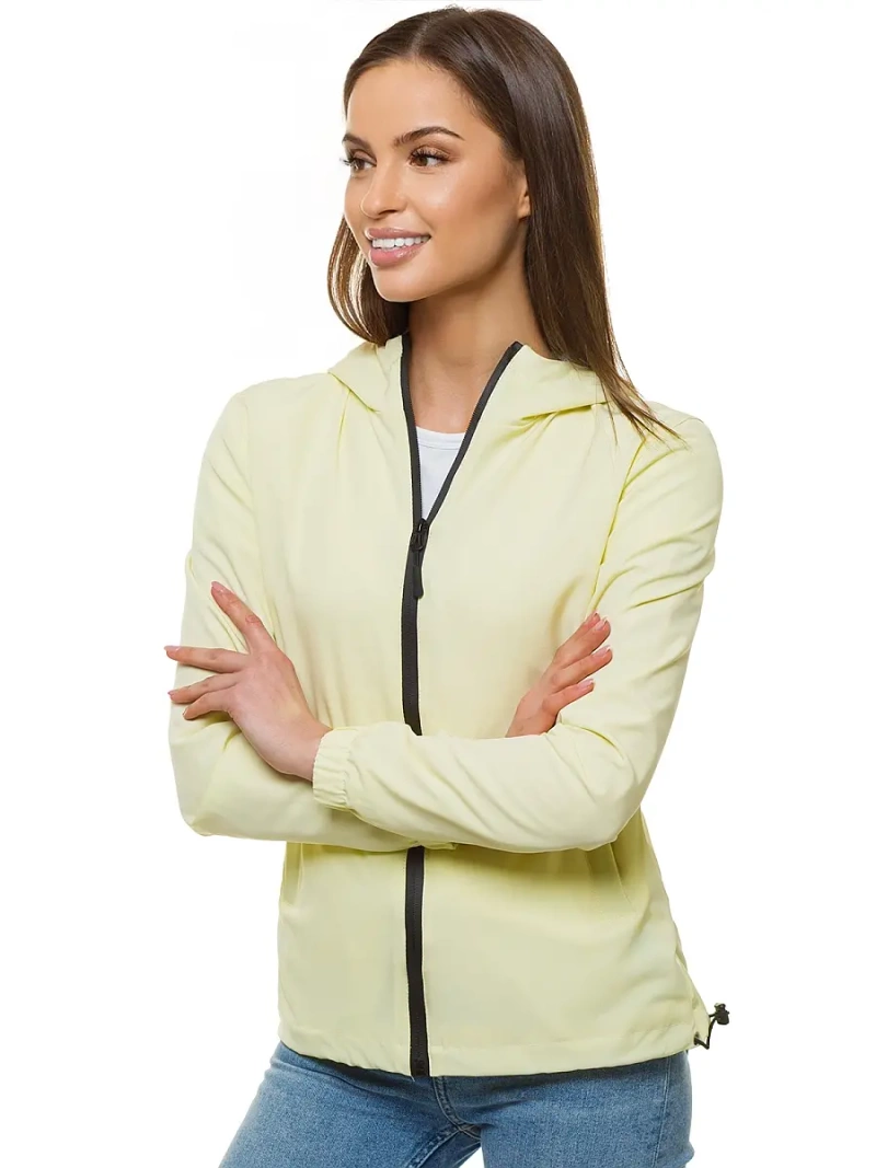 Jachetă femei lumină galbenă OZONEE JS/HH036/59