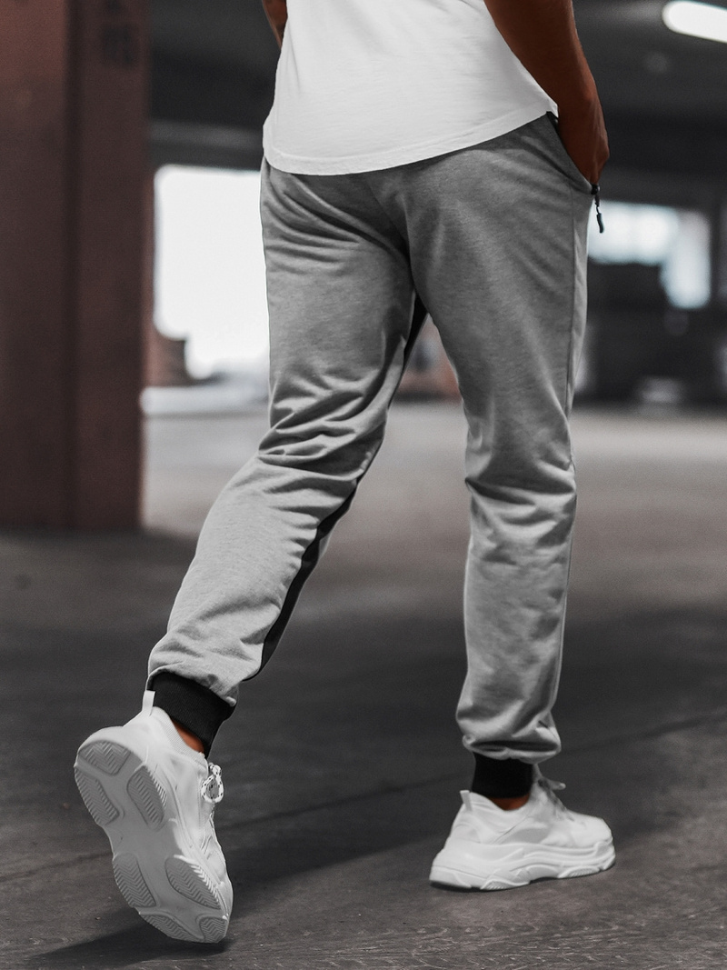 Pantaloni de trening bărbaţi gri OZONEE JS/68K10357Z