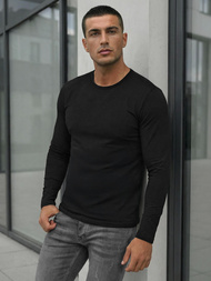 Tricou cu mânecă lungă negru OZONEE JS/DB71/1