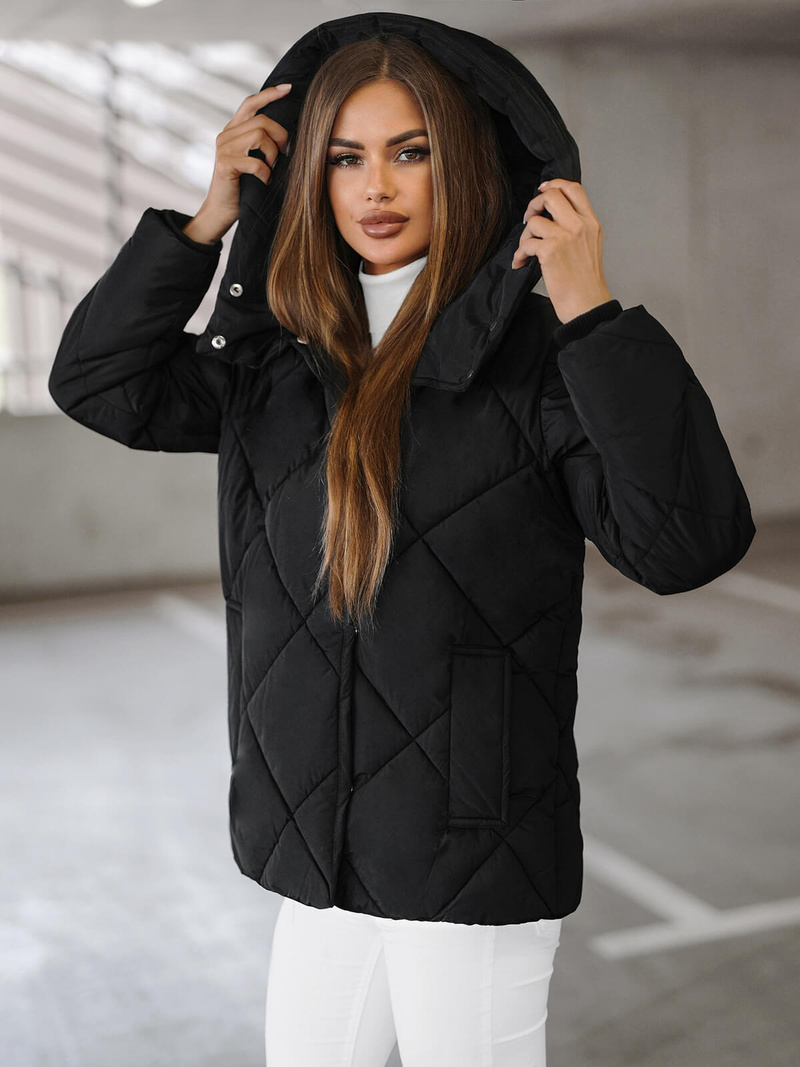 Geacă de femei neagra OZONEE JS/5M3175/392Z