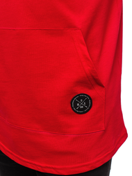 Tricou cu glugă bărbați roșu OZONEE MAD/2882Z