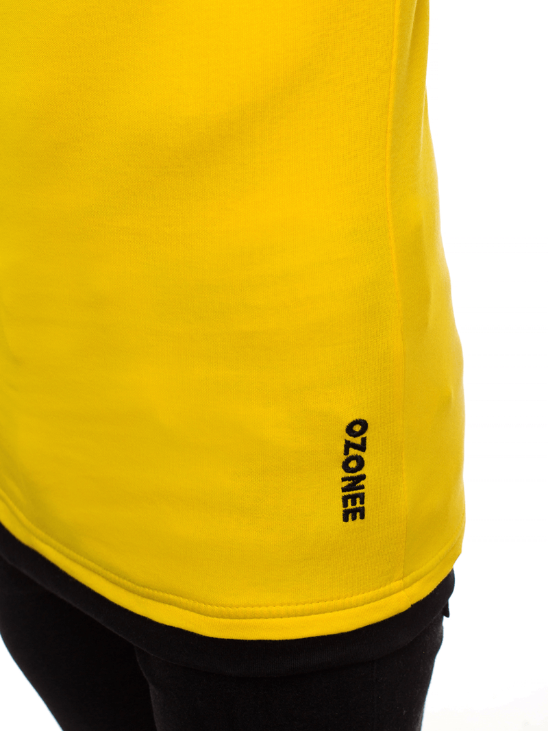 Tricou cu glugă bărbați galben OZONEE O/1273Z