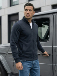 Hanorac cu fermoar bărbați bleumarin OZONEE JS/2002