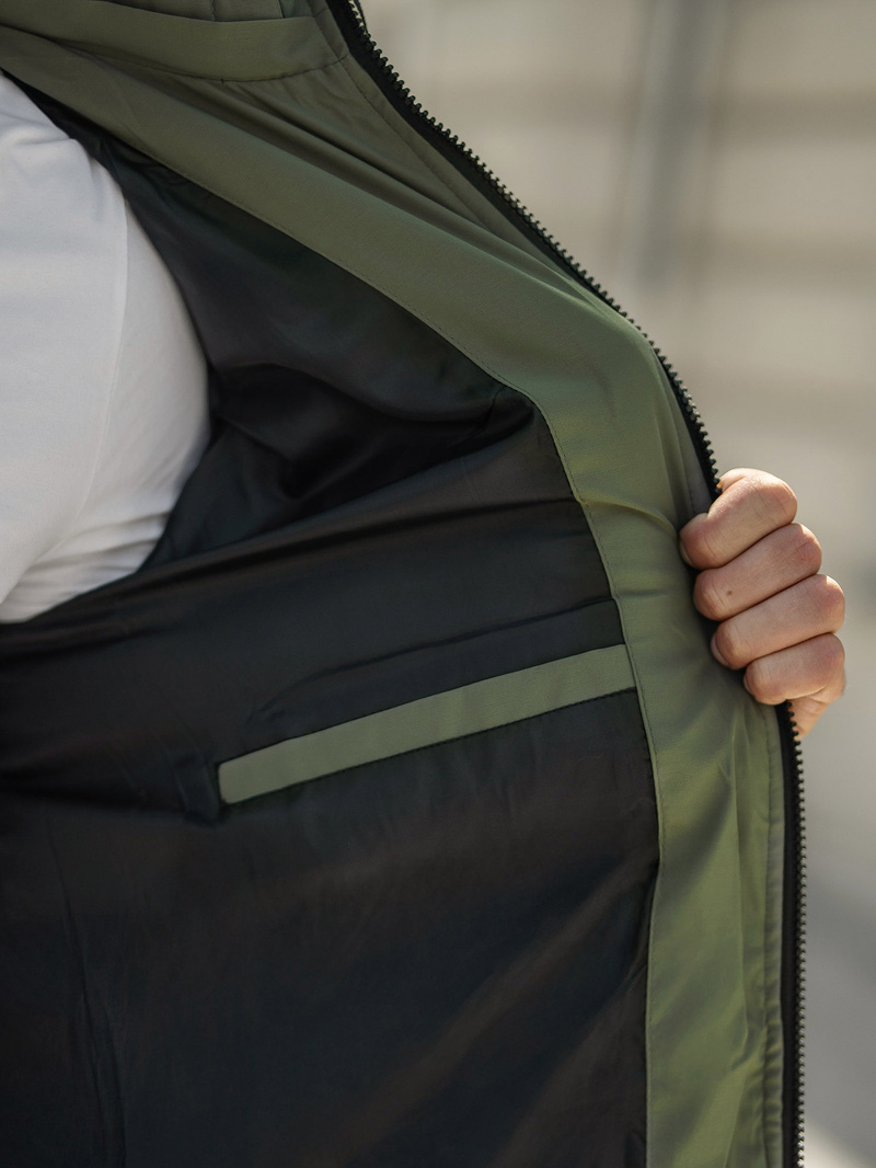 Geacă de iarnă bărbați neagră-verde OZONEE JS/31M5083/136