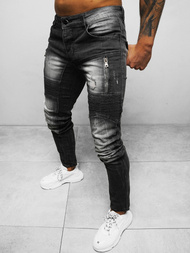 Blugi bărbaţi negri OZONEE NB/MP0046N