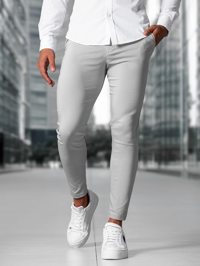 Pantaloni Chino Bărbaţi Gri OZONEE O/P4049Z