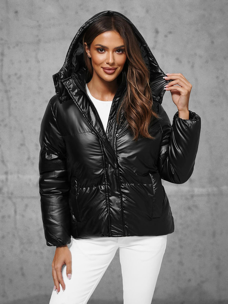 Geacă de femei neagra OZONEE JS/5M3185/392