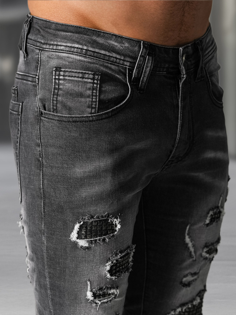 Blugi bărbaţi negri OZONEE NB/MP0152NZ