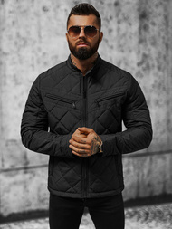 Jachetă de primăvară bărbați neagră OZONEE JS/22M309/392