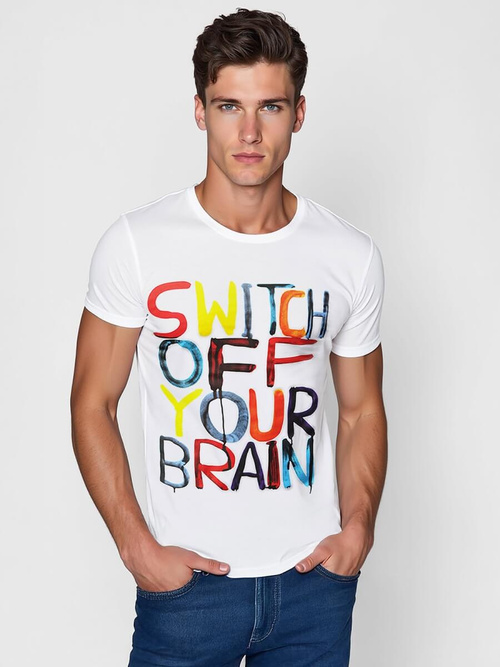 Tricou bărbați alb OZONEE O/T125/1Z