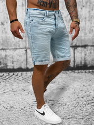 Pantaloni scurti bărbați albaștri deschis OZONEE O/19200