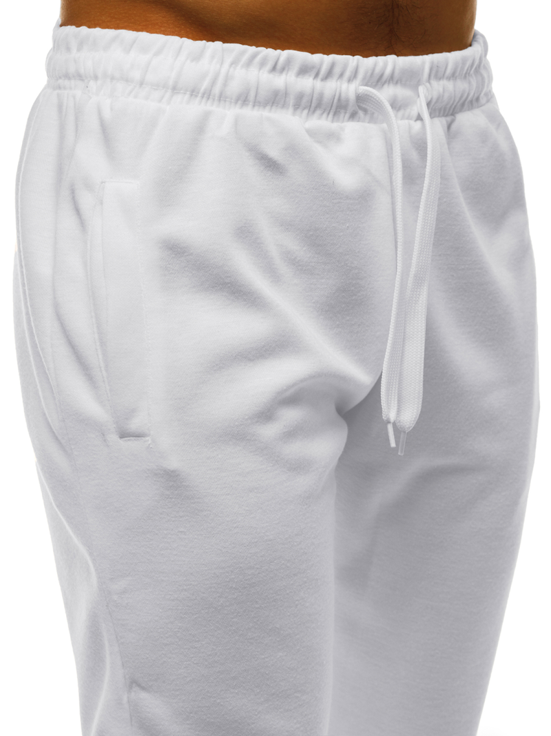 Pantaloni de trening bărbaţi albi OZONEE JS/JZ11001
