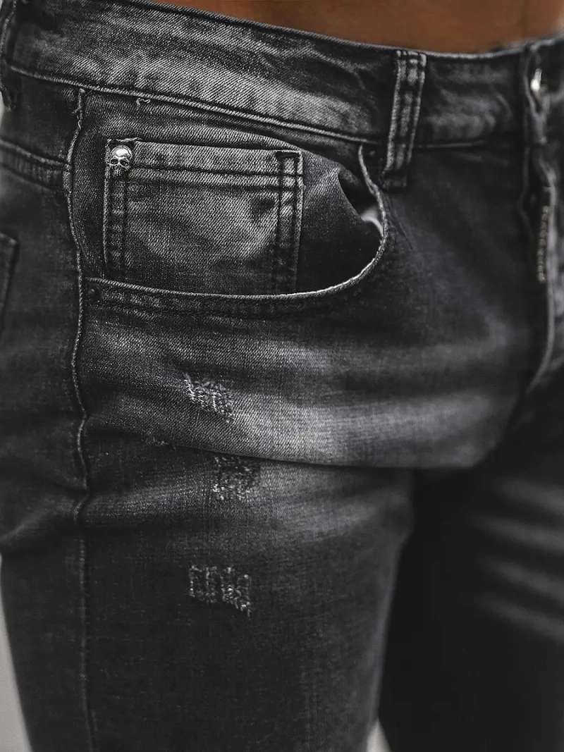 Blugi bărbaţi negri OZONEE NB/MP0126N