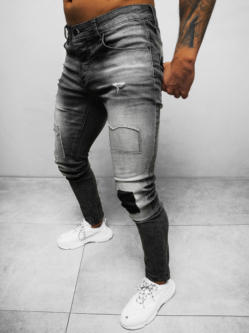 Blugi bărbaţi gri OZONEE NB/MP0031G