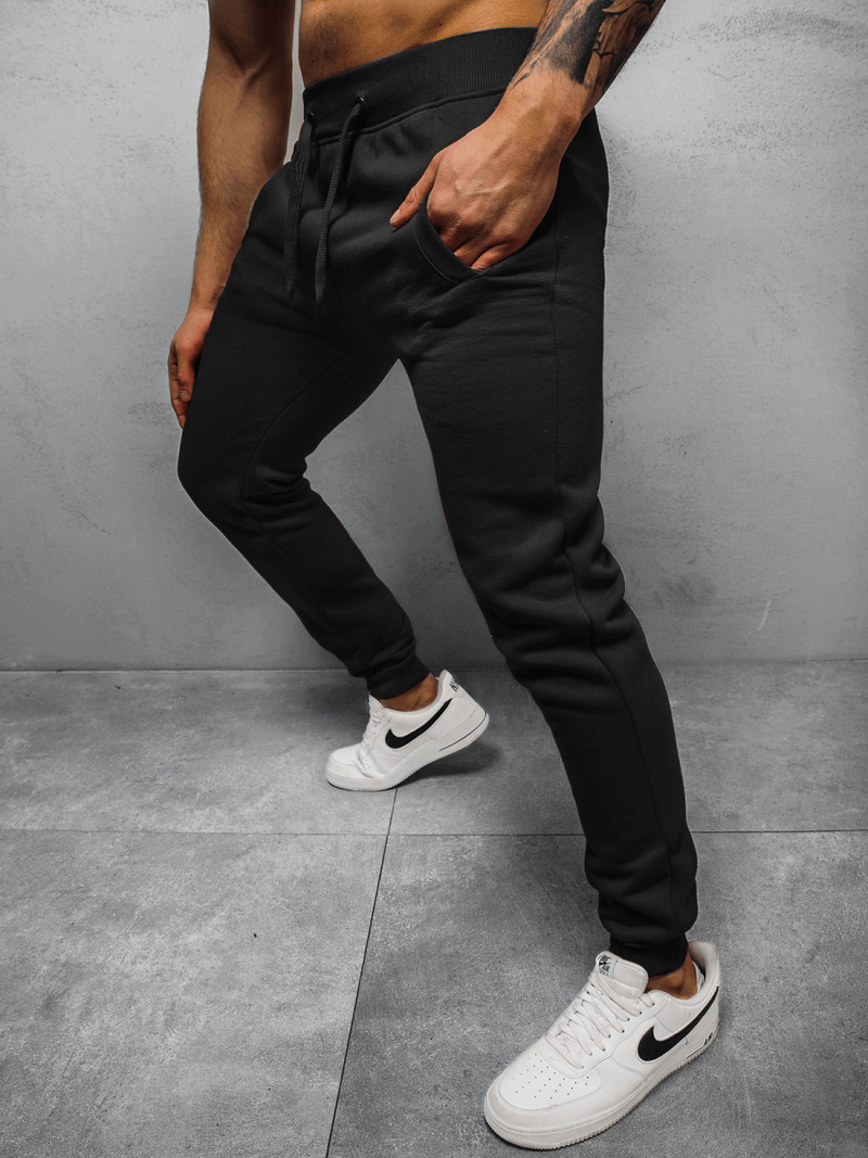 Pantaloni de trening bărbaţi negri OZONEE JS/XW01Z