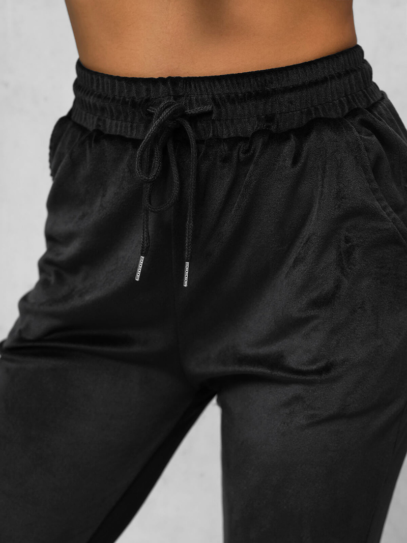 Compleu dama din catifea negru OZONEE JS/35C1612/3