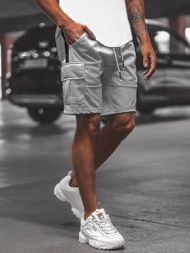 Pantaloni scurți sport bărbați gri OZONEE O/WW20016/2