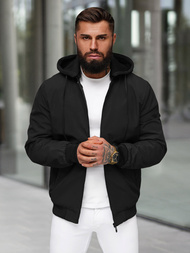 Jachetă de primăvară bărbați neagră OZONEE JS/62M9502/392