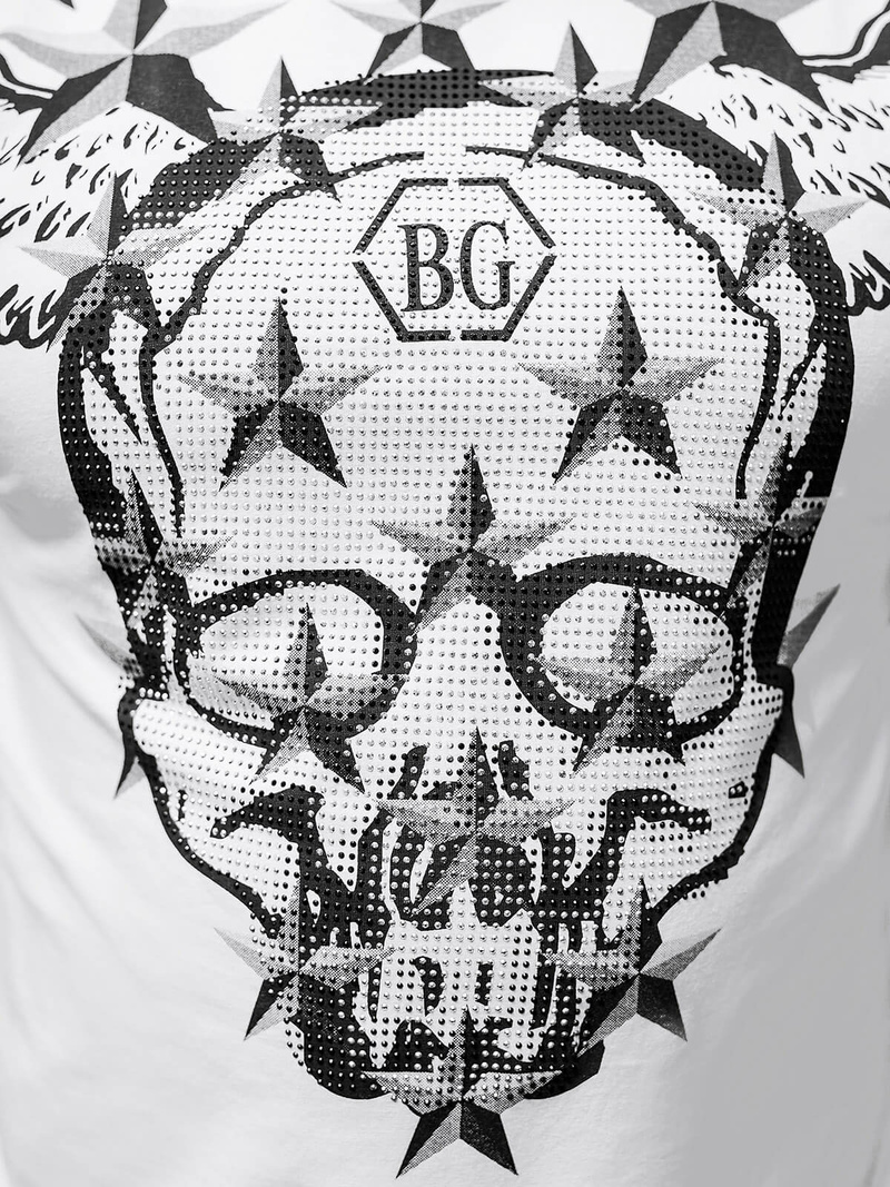 Tricou bărbați alb OZONEE NB/MT3053Z