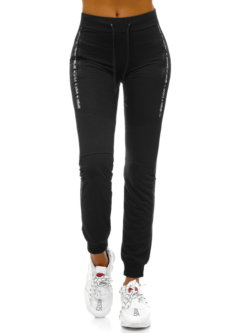 Pantaloni de training femei negri OZONEE O/82055