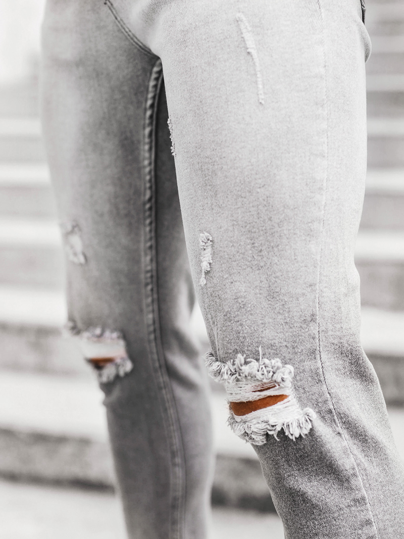 Jeanşi pentru bărbaţi gri OZONEE DP/587