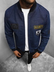 Jachetă de blugi bărbați albastru marin OZONEE NB/MJ509B