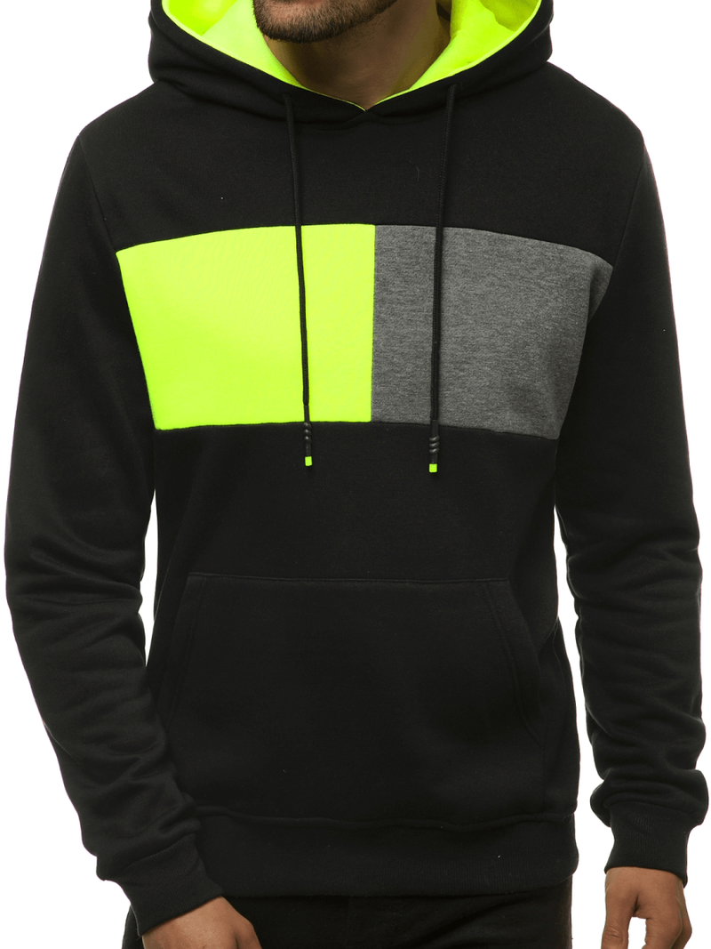 Hanorac cu glugă bărbați neagră OZONEE JS/KS2171