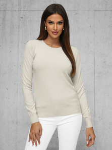 Pulover de dama bej deschis OZONEE JS/8005/4