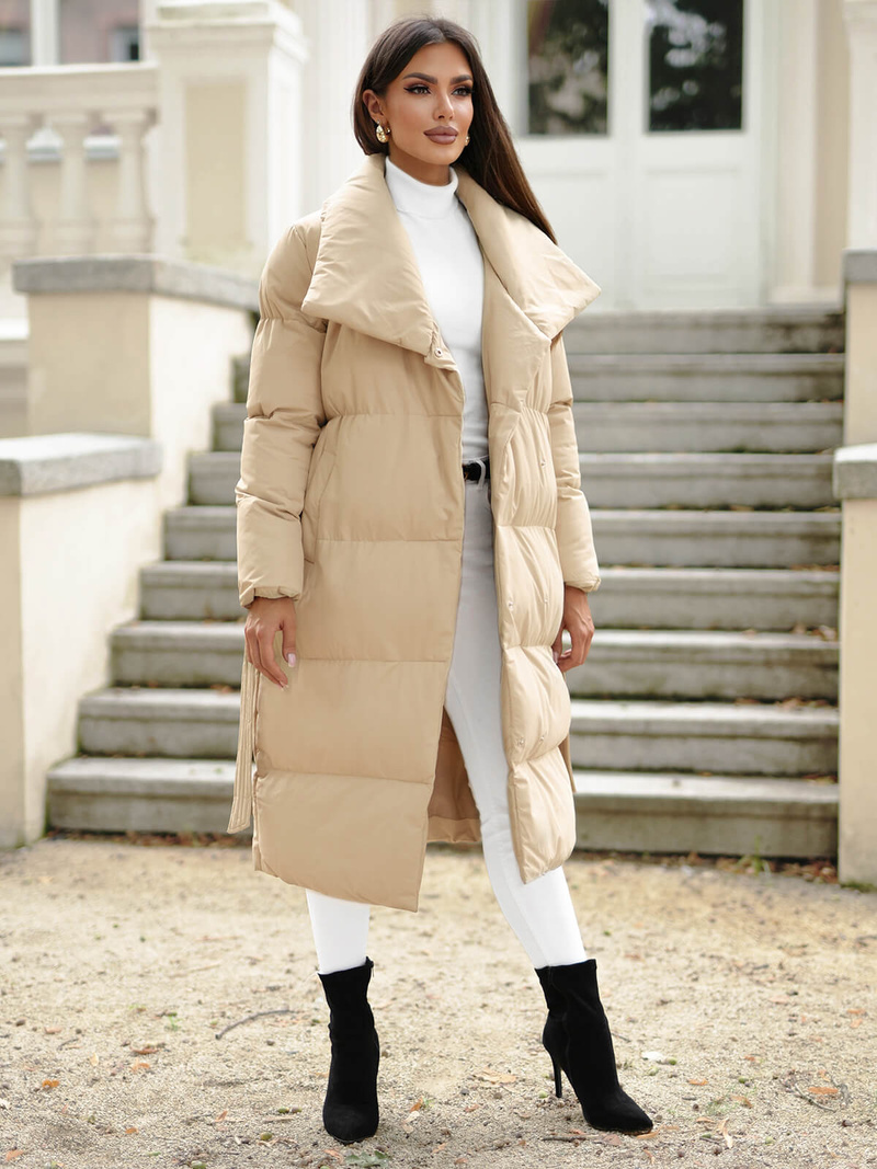 Geacă de iarnă parka femei bej OZONEE JS/M737/62Z