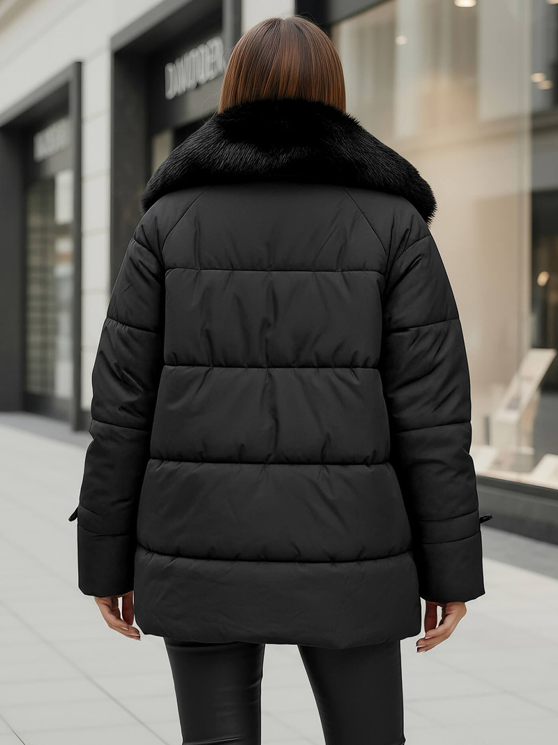 Geacă de femei neagra OZONEE JS/16M9185/392Z