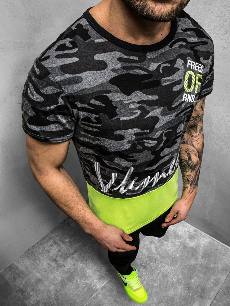 Tricou bărbați antracit OZONEE JS/SS10978Z