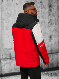 Jachetă bărbați roșu-neagră OZONEE JS/M35/275