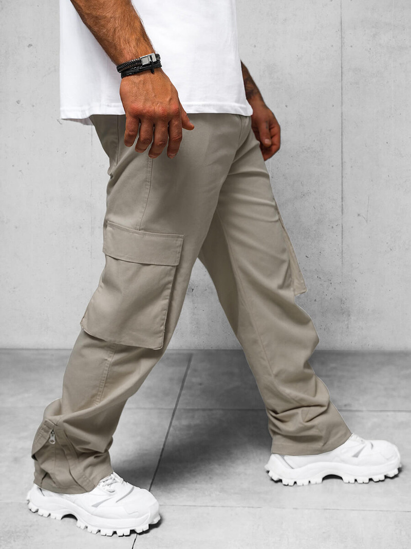 Pantaloni cargo relaxed bărbaţi gri OZONEE O/G3016Z