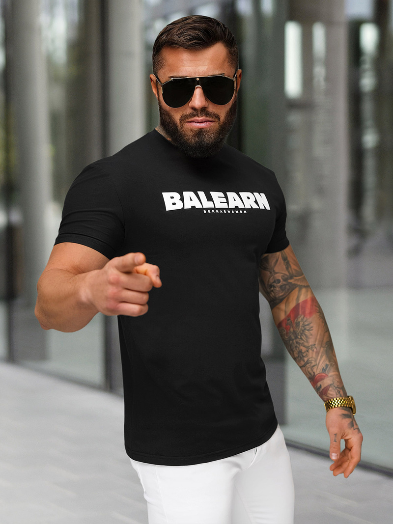 Tricou bărbați negru OZONEE NB/MT3135
