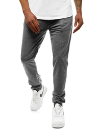 Pantaloni de trening bărbaţi gri închis JS/XW005S