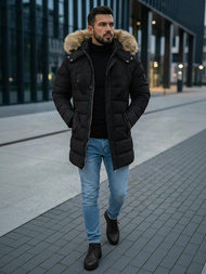 Geacă bărbați neagră OZONEE JS/5M3122/392Z