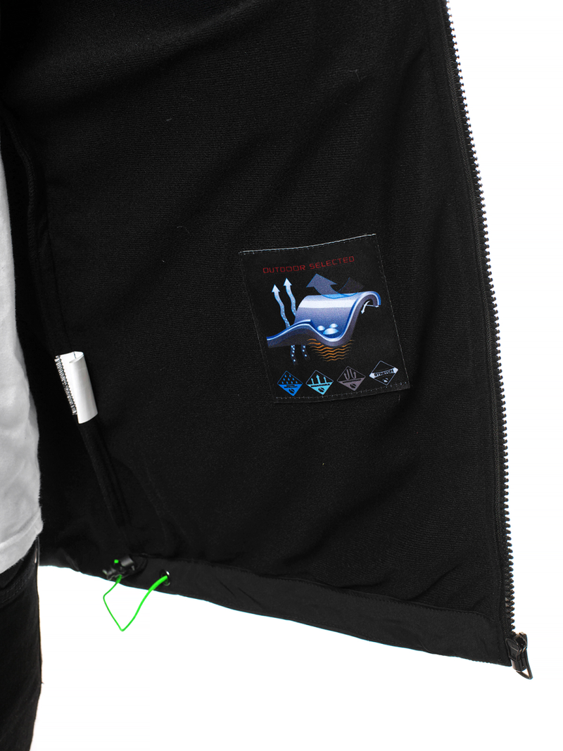 Jachetă bărbați SOFTSHELL negru-verde OZONEE GE/12263Z