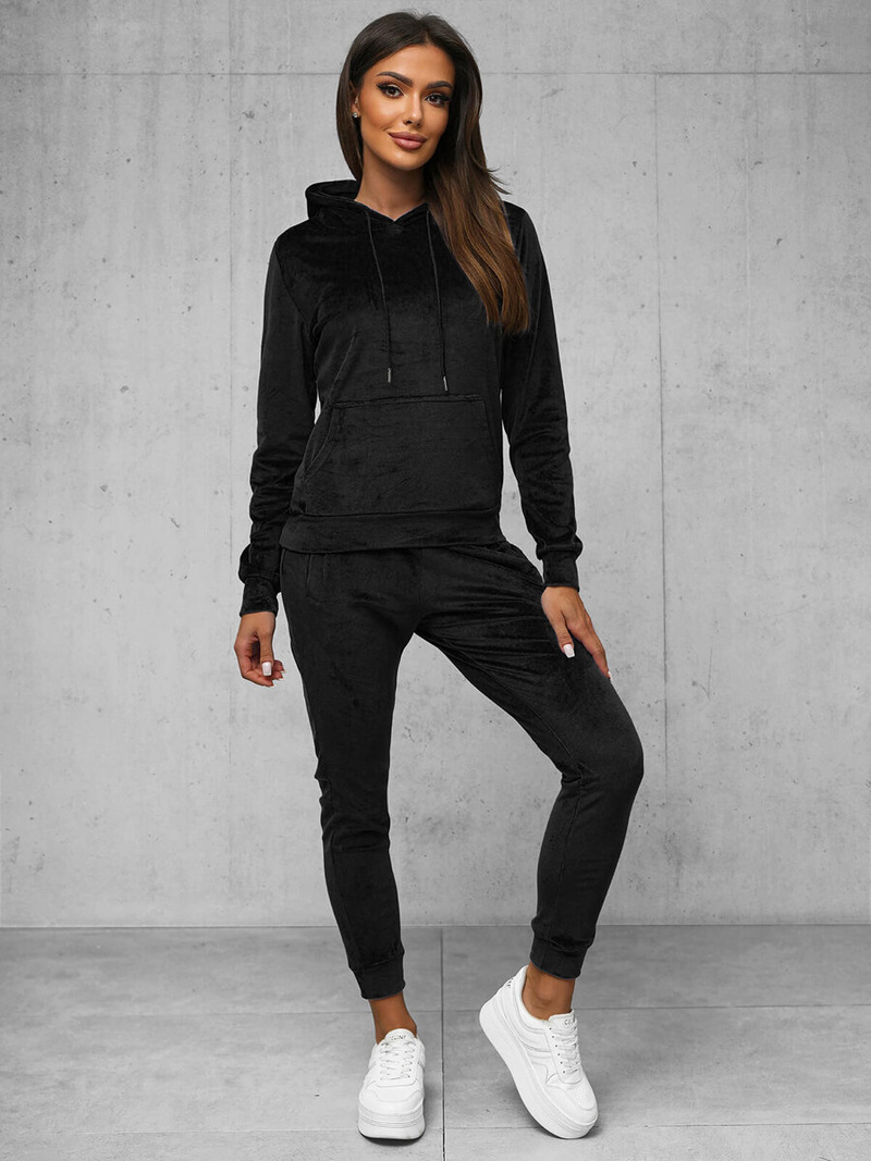 Compleu dama din catifea negru OZONEE O/8C1175/3Z