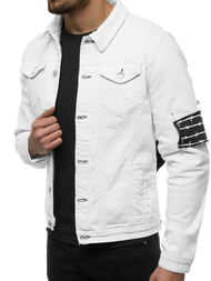 Geacă de blugi bărbați albă OZONEE G/602