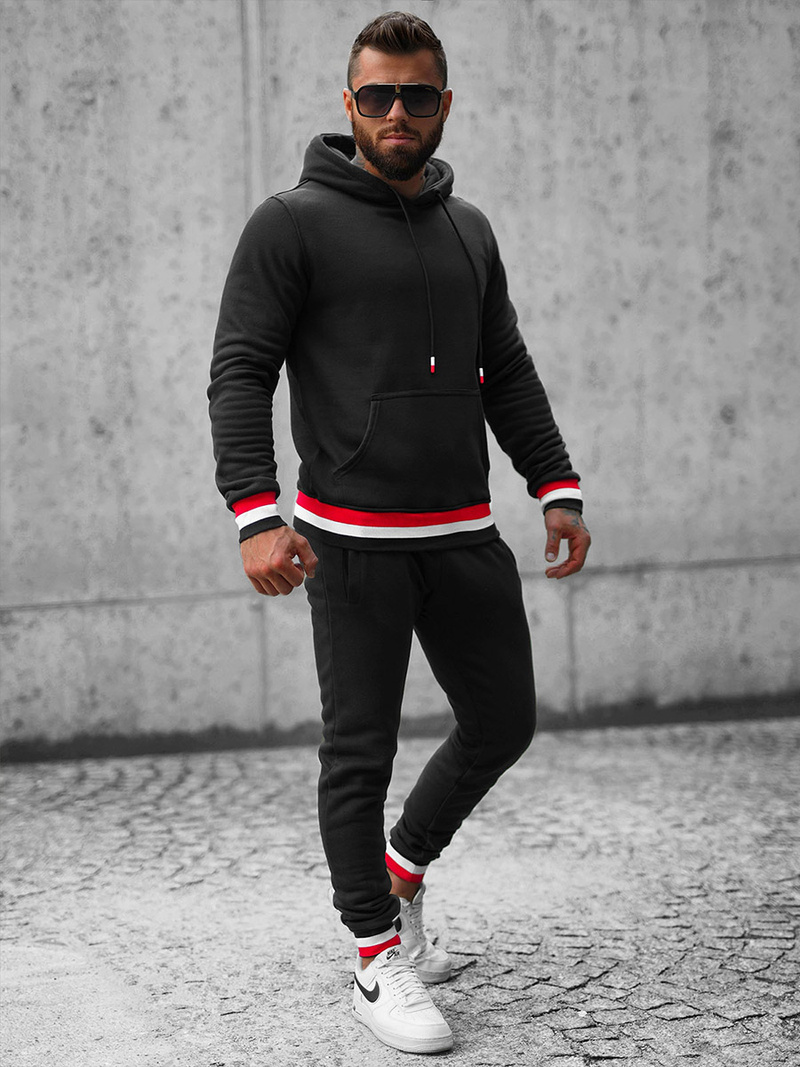 Compleu sport bărbaţi negru OZONEE JS/8C60/3