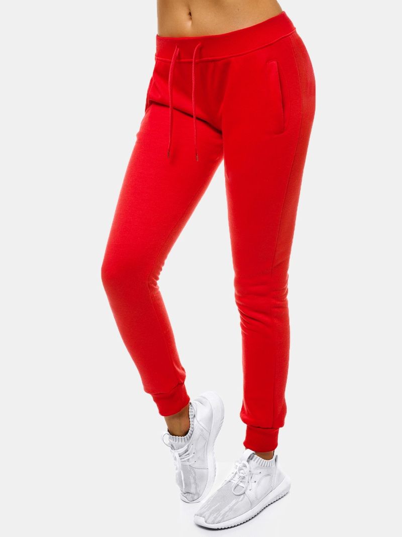Pantaloni de training femei rosii OZONEE JS/CK01
